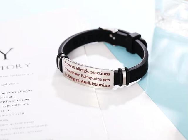 Personalized Medical Alert ID Tag Bracelet Sport Adjustable Bracelets